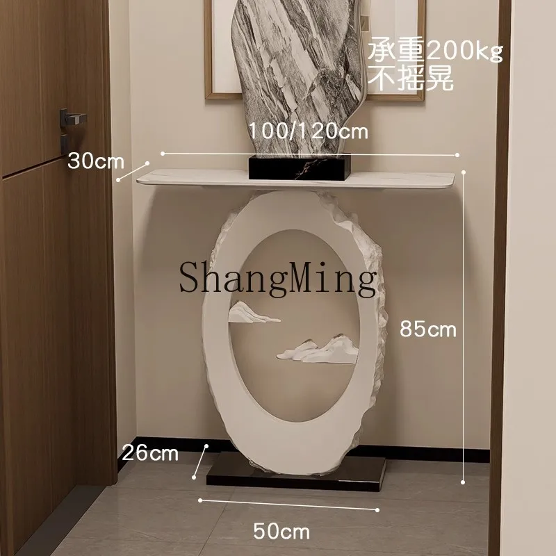 

CL Entryway Cabinet Modern Light Luxury High-end White Creative Entryway Table Ultra-narrow Marble Entryway Table