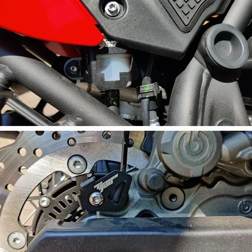 Imagen 2 del producto Para YAMAHA TENERE 700 XTZ700 Tenere700 t7 2019-2023 2024 motocicleta CNC cubierta protectora de cilindro maestro de freno trasero protector de Sensor ABS