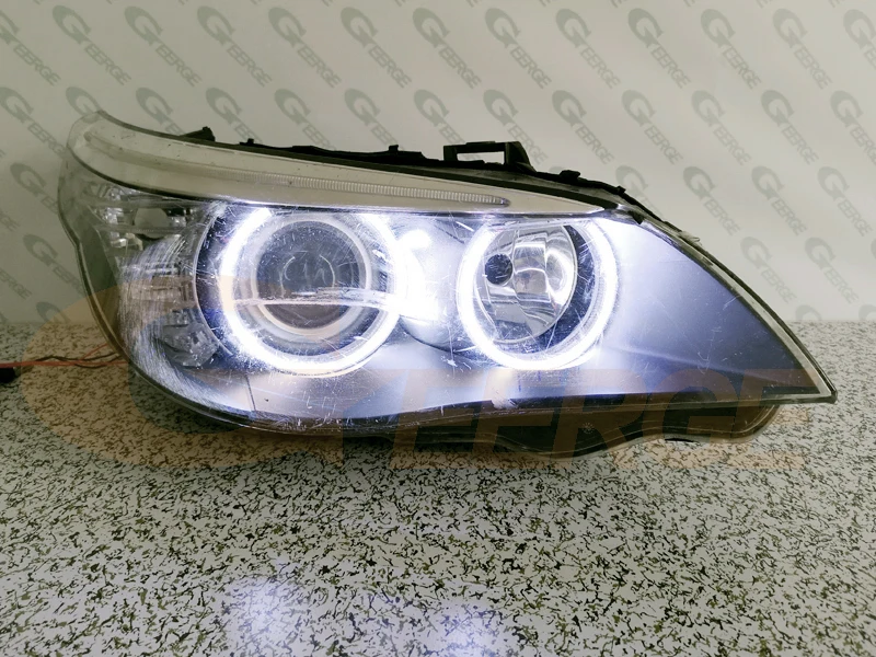 Per BMW E60 E61 LCI 528i 530i 535i 550i M5 2007-2010 Ultra Bright COB Led Angel Eyes Kit Halo Rings Refit Day Light