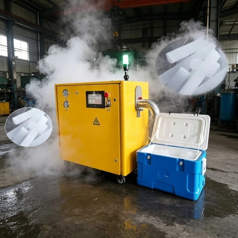 Dry Ice Maker Equipment Automatic Dry Ice Pellet Making Machine Customized 3mm 19mm Pellets for Casting Mold Industrial Cleaning
