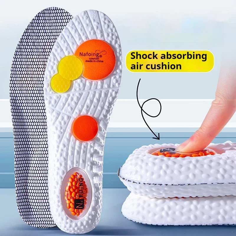 

PU Air Cushion Sports Insole Soft and Comfortable Sole Arch Support Insole Men's and Women's Elastic Shock Absorption Insole