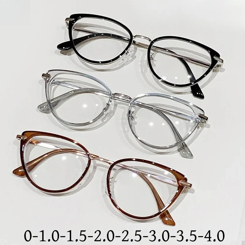 Myopie-Brille für Damen und Herren, ultraleichte Damen-Kurzsichtbrille, modische verschreibungspflichtige Minus-Nahsichtbrille, 0 bis -4,0 – Detail 2