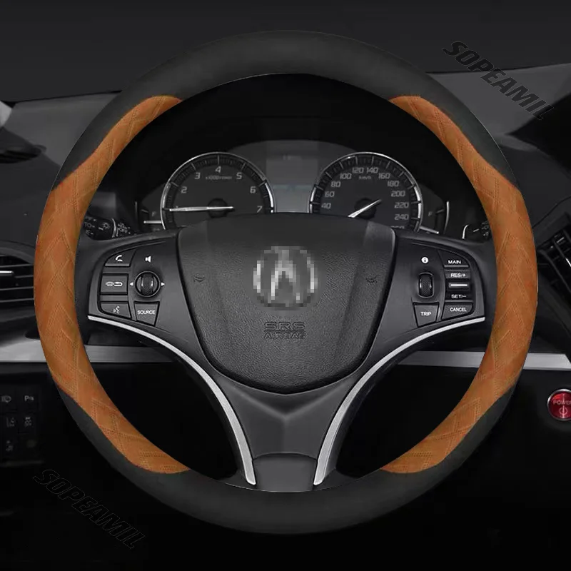 Car Steering Wheel Cover For Acura CDX ILX MDX NSX RDX RL RLX TL TLX TLX-L TSX ZDX Auto Interior Steering Wheel Accessories