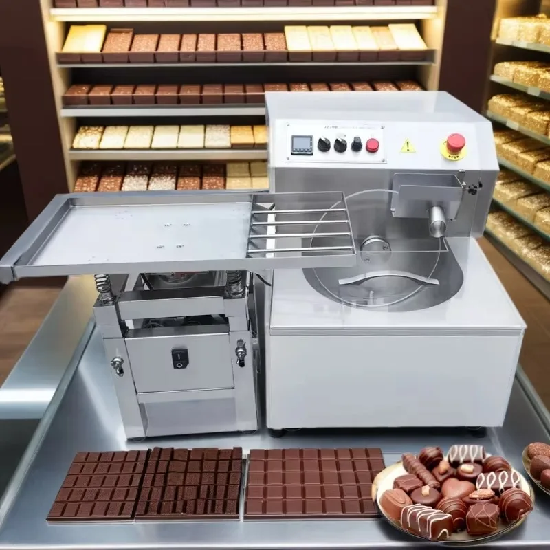 Custom Small Chocolate Coating Machine Conveyor Belt Chocolate Enrober for Raisin Cookie Cake Praline Tempering Coating Process