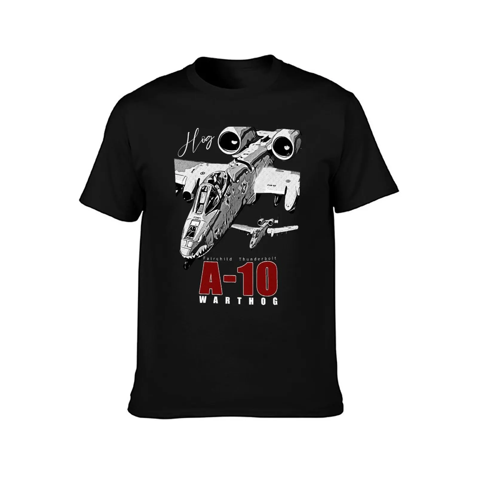 Fairchild A-10 Thunderbolt II Warthog T-Shirt Daily Wear Plain Short Sleeve Shirt T-Shirt