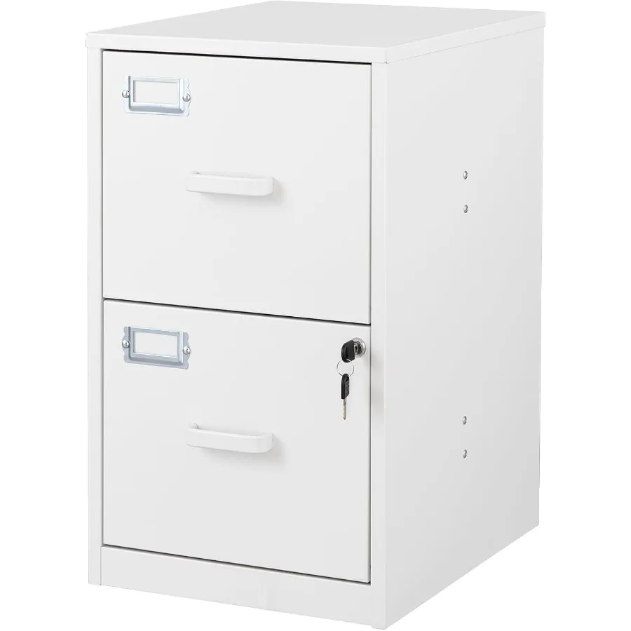 2 Drawer File Cabinet with Lock Vertical Filing Storage Office Home Steel Vertical File Cabinets for Letter Size File Cabinet L