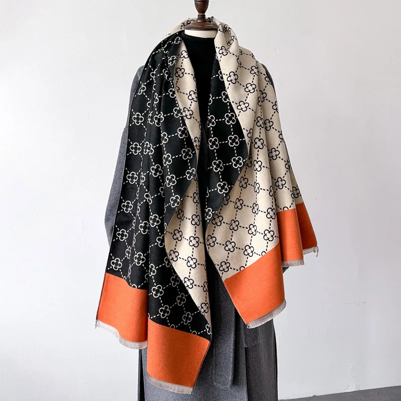 Luxus Winter Dicke Warme Quaste Schal Frauen Kaschmir Schal Und Wraps Pashmina Halstuch Bufanda Weibliche Lange Quaste Echarpe – Detail 10