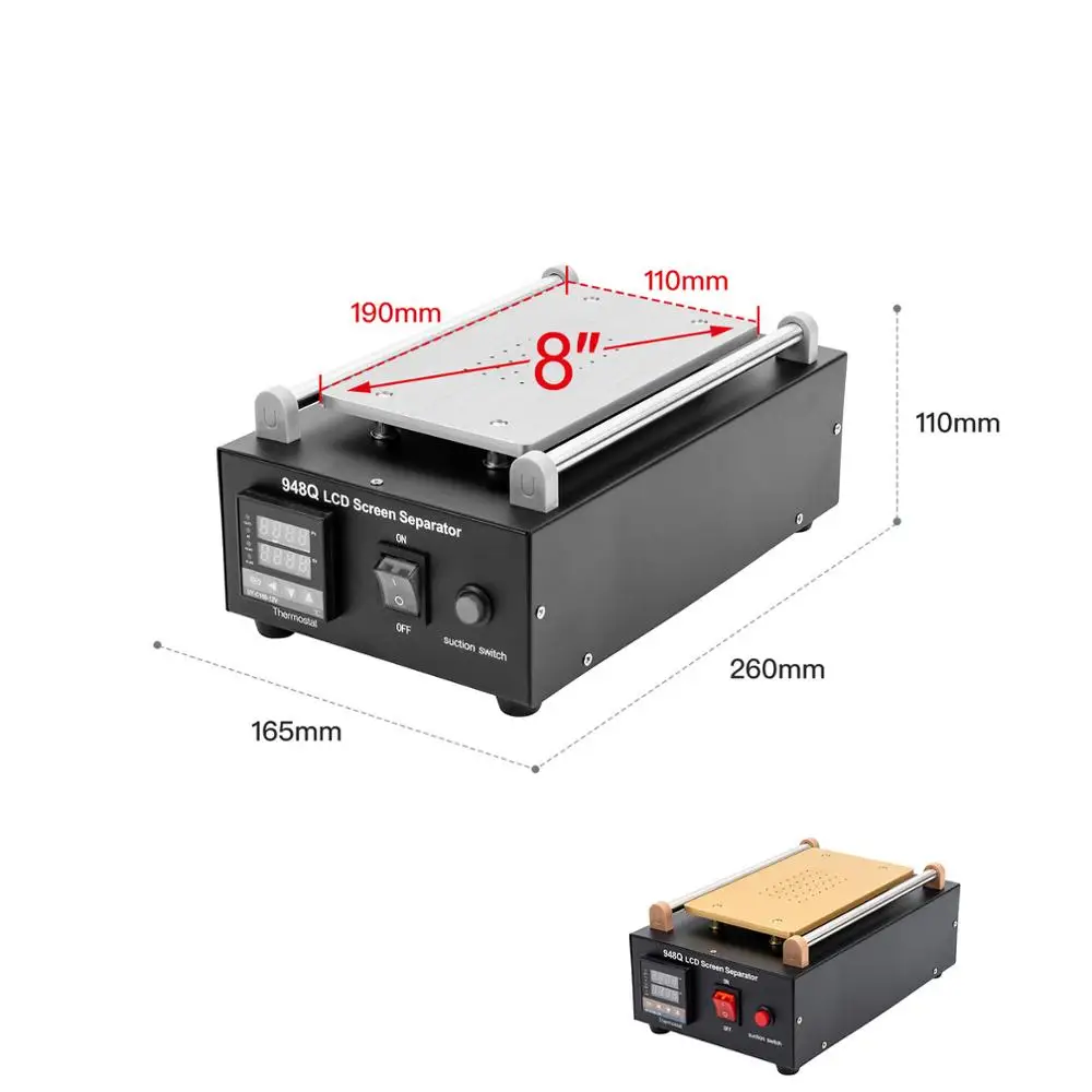 

7 inches Built-in Vacuum Pump Mobile phone LCD Screen Separator Machine Glass Touch Screen Refurbished Better than Uyue 948Q