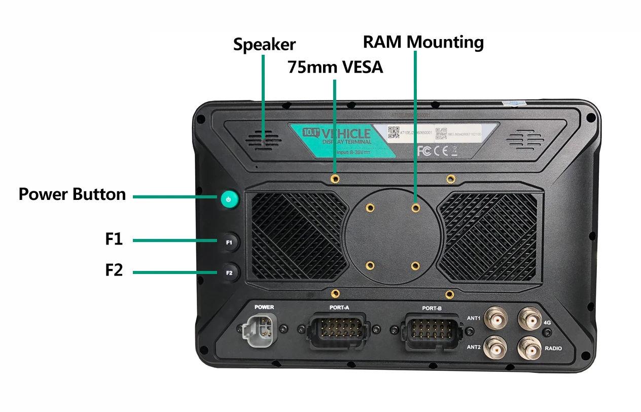3Rtablet AT-10A 10 pouces véhicule robuste Android 4G Gps Gnss tablette agricole Module RTK avec RS232,RJ45,CANBUS,GPIO