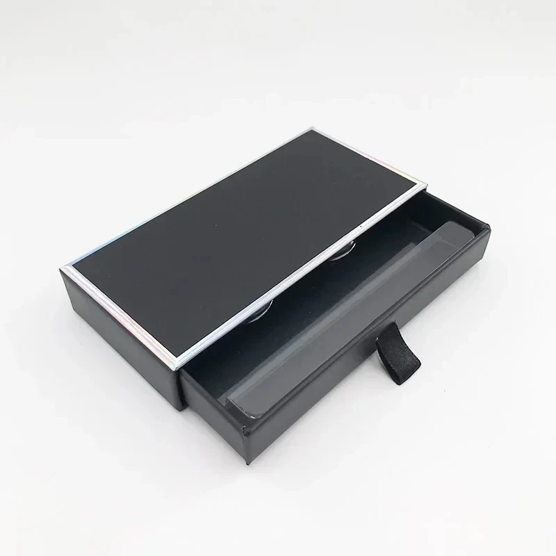 Empty Rectangle Slide Drawer Lash Box Pink Eyelashes Box for Natural 25mm Wispy Eyelashes