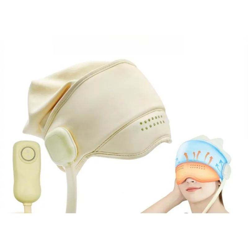 Electric Head Eye Massager Decompression 3 Speeds Heating Professional Portable Head Massagerr Low Noise for Office for Travel