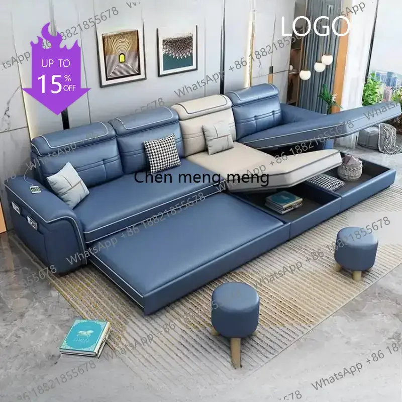 Q181 Postmodern Gray Design Sofas Water Proof Armrest Floor Recliner Lounges Couch Luxury Designer Luxury Muebles Home Furniture