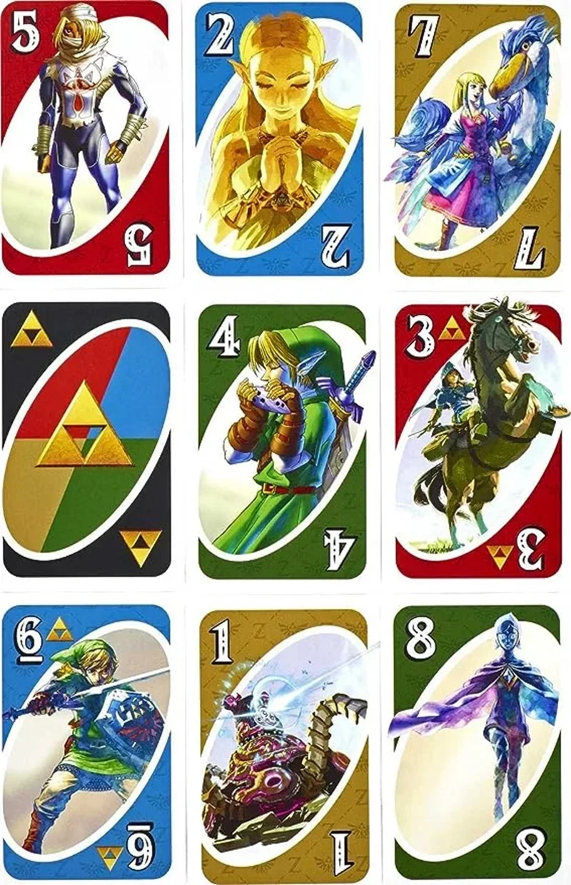 Mattel Games UNO Zelda Card Game for Family Night Featuring Tv Show Themed Graphics and a Special Rule for 2-10 Players