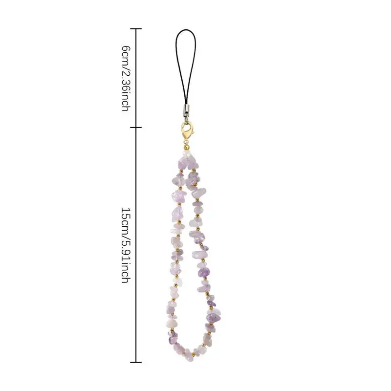 الأزياء مطرز سلسلة هواتف المحمول الحجر الطبيعي قلادة مطرز الهاتف الحبل الهاتف المحمول شنقا حبل للنساء مجوهرات