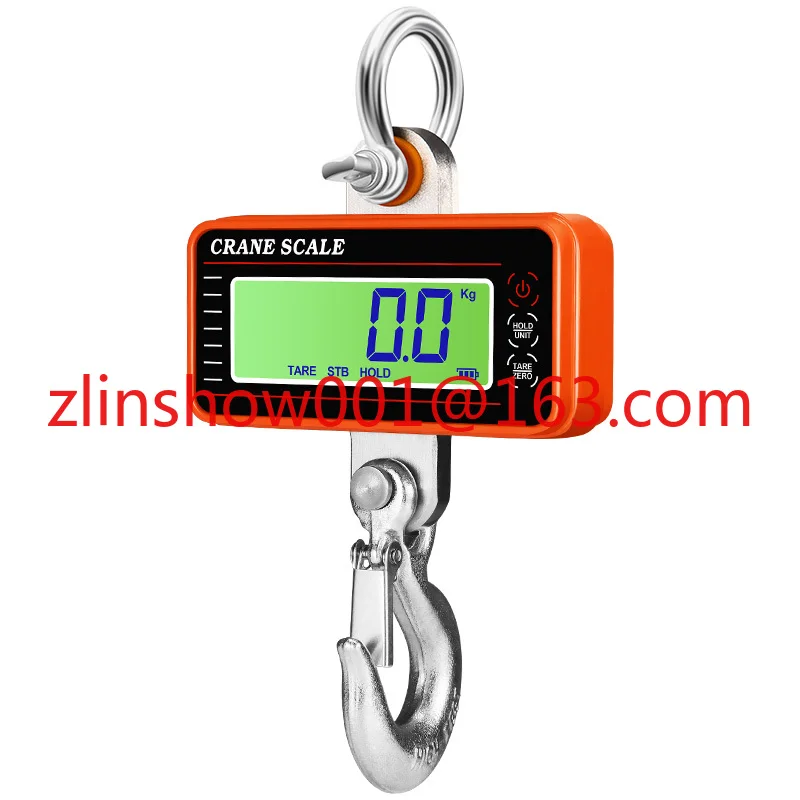 

Digital Hanging Scales 1500kg/1000KG/500kg Heavy Duty Crane Scale LCD Industrial Hook Alloy Weighing Blance 65ft Remote Control