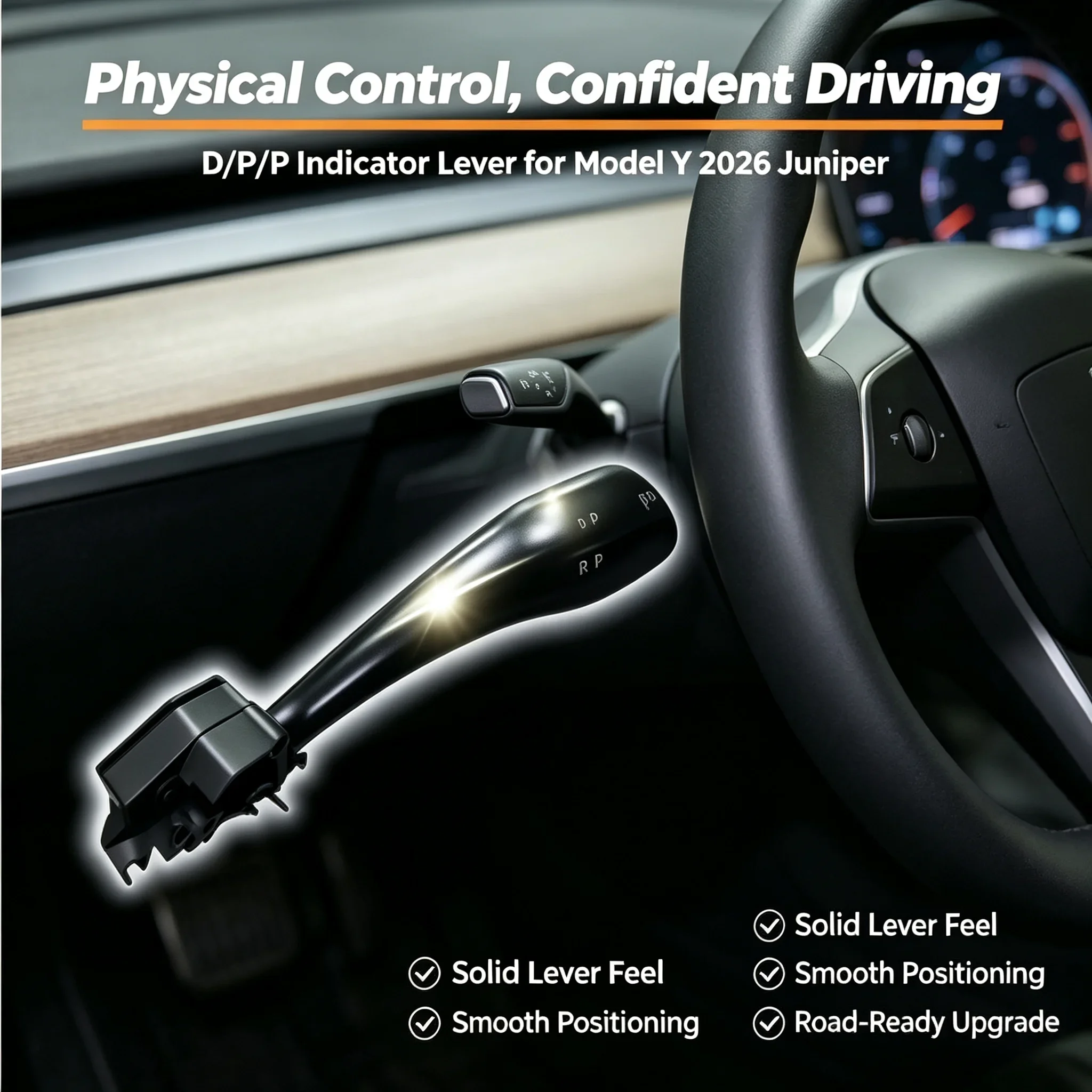 For Tesla Model Y Juniper New Model Physical Shift Stalk Kit DPR Indicator Lever Non Destructive Easy Installation