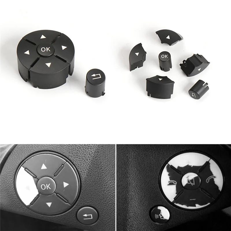 

Автомобильный переключатель на рулевом колесе, накладка на кнопки управления, колпачки для Mercedes Benz C E GLK-Class W204 X204