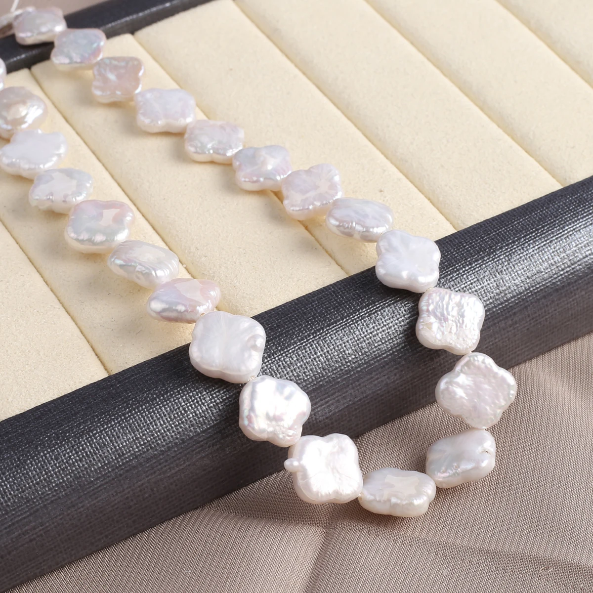 12mm Baroque Freshwater Pearl 100% Real Cross Shape White Pearl Loose Spacer Beads for Jewelry Making DIY Bracelet Accessories