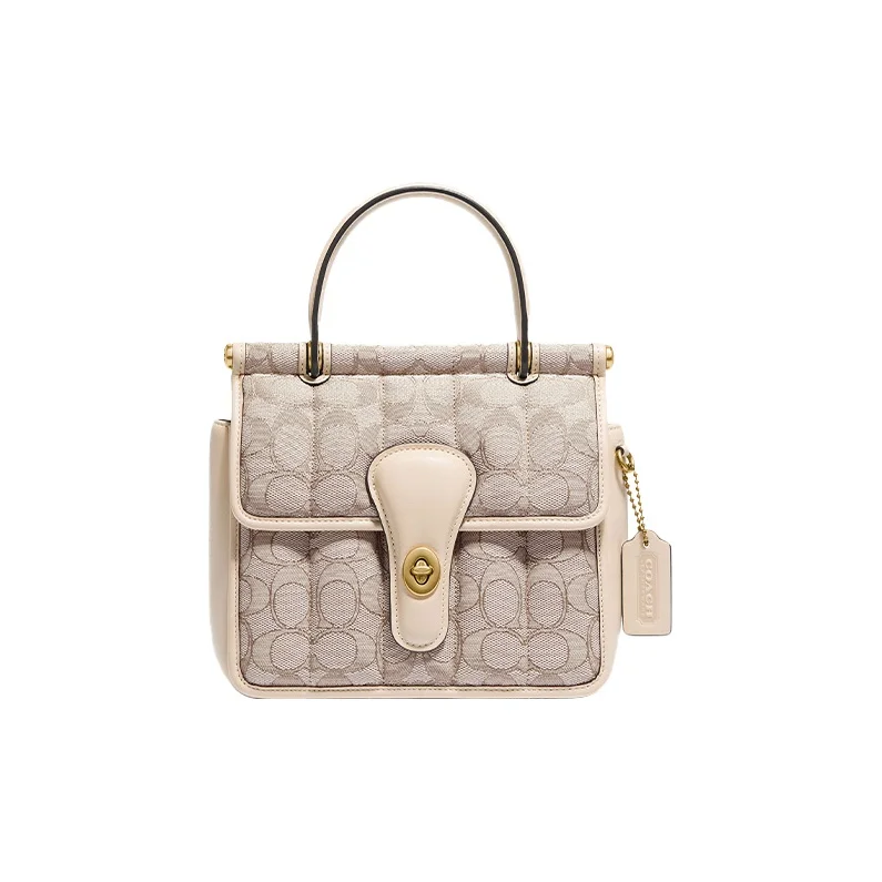 COACH Fabric Handle Bag Crossbody Handbag Small Women's Milk Tea C5280-B4SHG