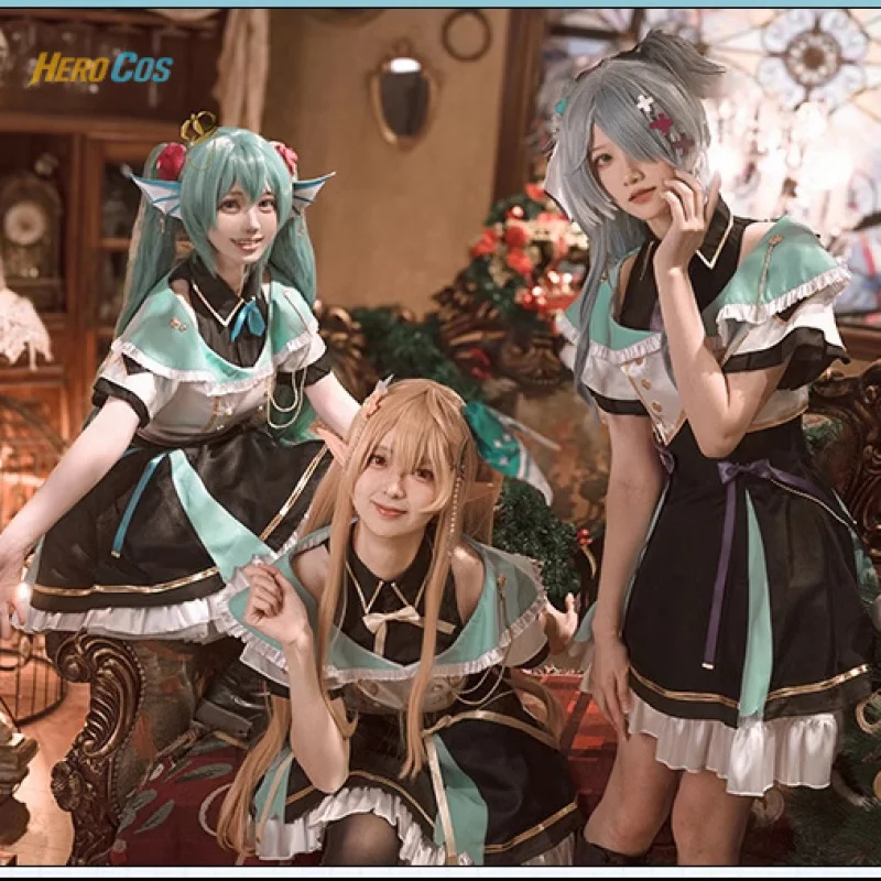 

Vtuber Elira Pendora/ Finana /Pomu Rainpuff Cosplay Costume Sexy Lovely Uniform Halloween Party Role Play Outfit Women