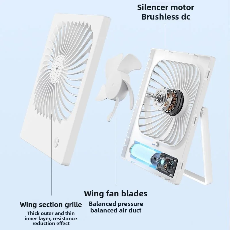 Wentylator chłodzący USB, wentylator akumulatorowy, mini wentylator klimatyzacyjny, przenośny wentylator kempingowy, 4-biegowy wentylator, chłodnica powietrza montowana na ścianie