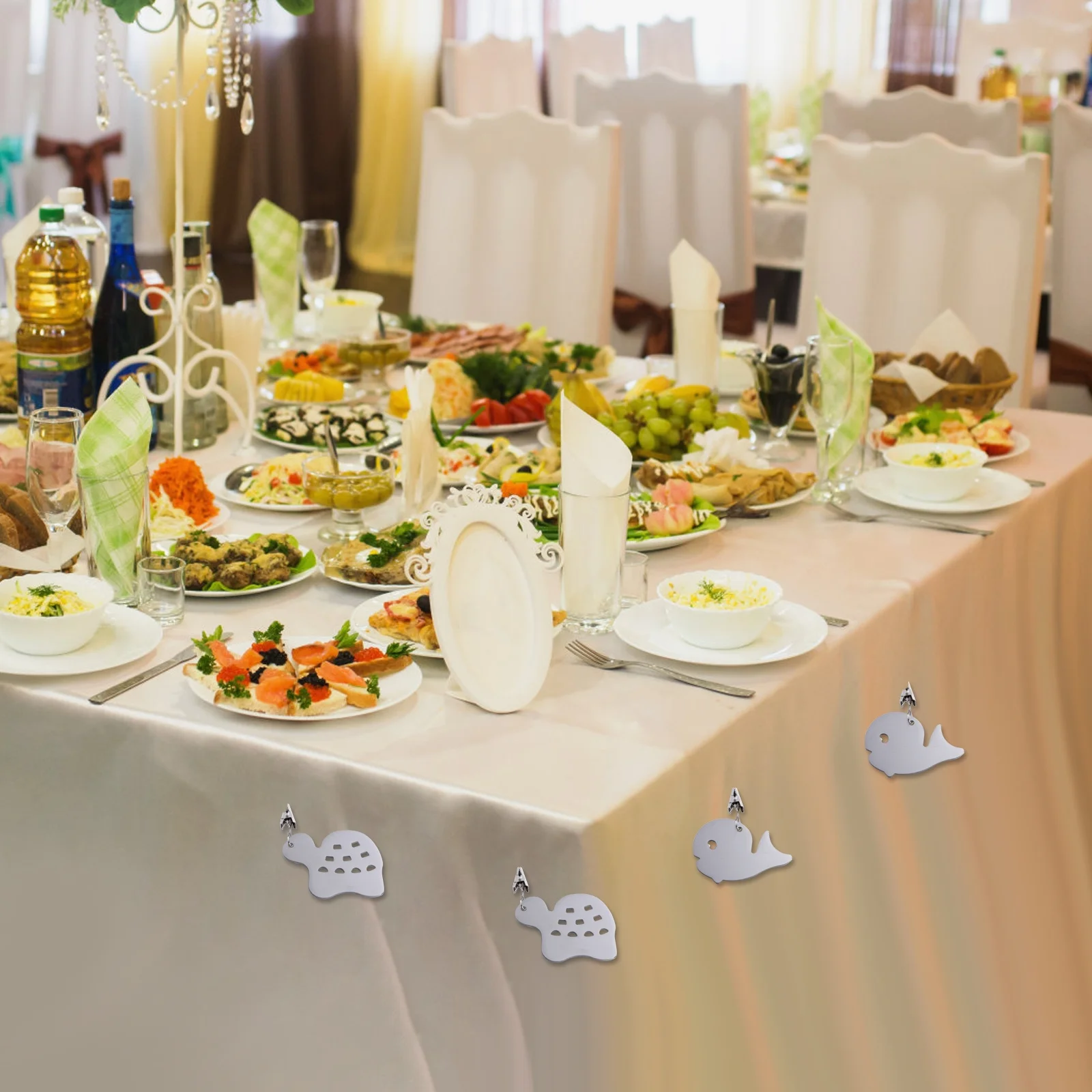 4 قطعة حامل القماش الجدول كليب سهلة التركيب تحديد لغطاء المشبك الرياح مقاومة مفرش المائدة كليب نزهة الجدول كليب #3