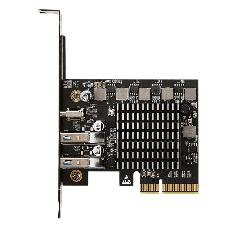 

10 Гбит/с, 1 порт USB3.2 Gen2x2, 20 Гбит/с, карта расширения 20G PCIE USB 3.2 для промышленной камеры PCI Express X4 на 2 порта USB3.2 Gen2