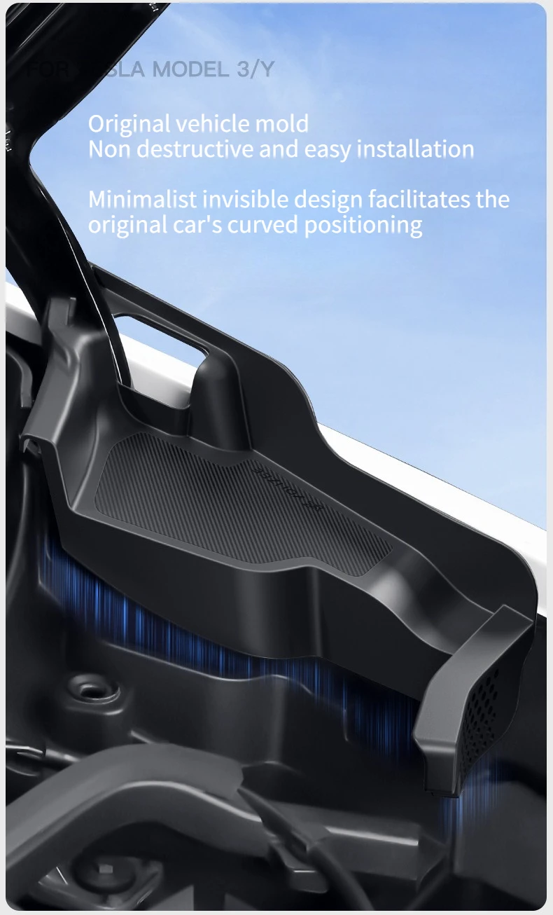 Für Tesla 3/Y/YL Highland Juniper 2026: Vordere Kabinen-Anti-Verstopfungsabdeckung, Wasserkanalabdeckung und Blätterblockierender Frunk-Schmutzfilter – Detail 7