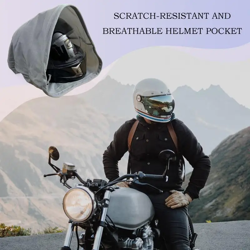 

Motorcycle Helmet Bag Helmet Storage Bag For Bicycle Velvet Cloth Large Capacity Travel Carrying Pouch Riding Accessories For