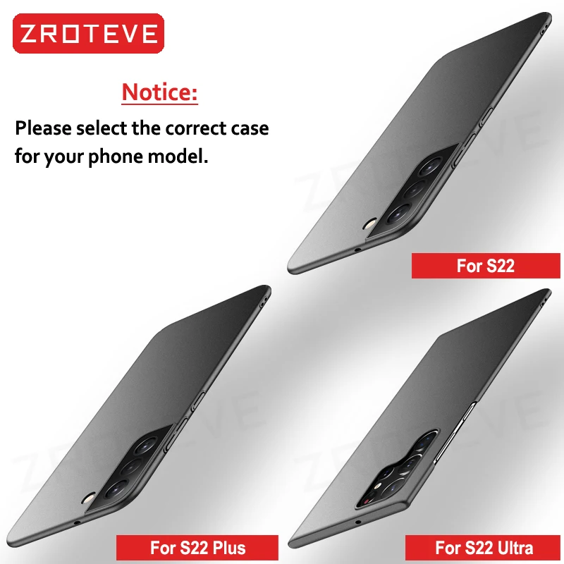 Für Samsung S24 Fall ZROTEVE Schlank Matte Harte PC Abdeckung Für Samsung Galaxy S24 S23 Ultra S22 Plus S20 S21 FE S10 S10e Telefon Fällen