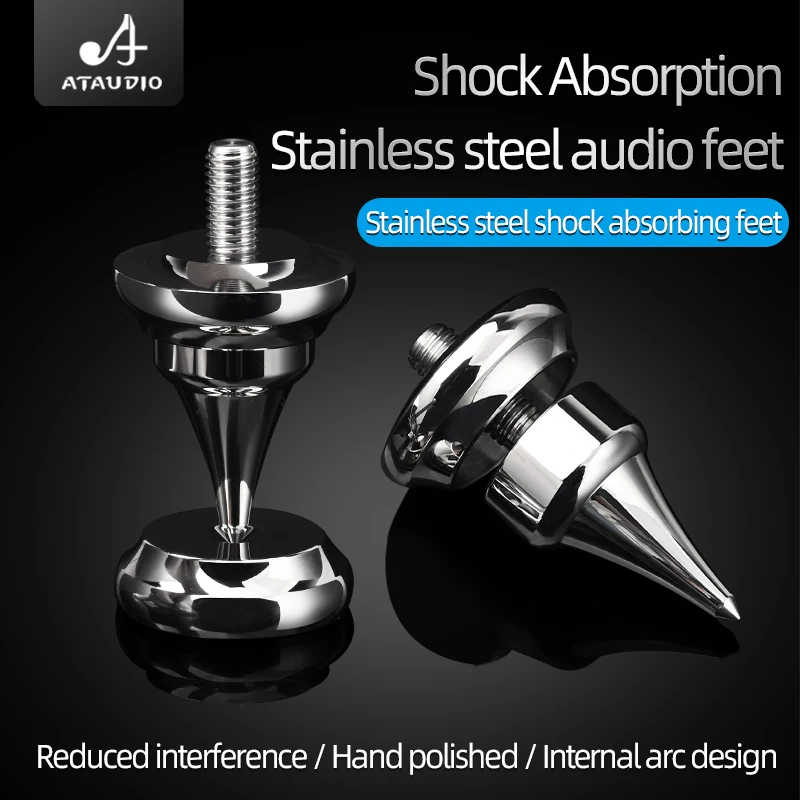 HiFi Audio Speaker Amplifier Shock Absorbing Foot Cone Feet Base 316 Stainless Steel Nail Isolation Spikes Stand Pad