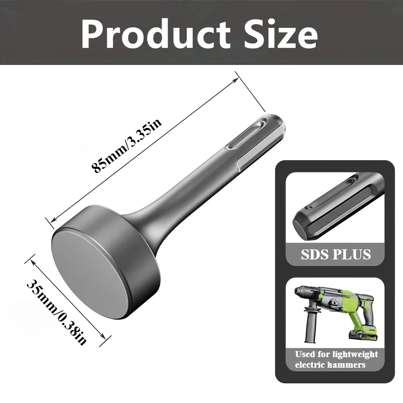 SDS Plus Ground Rod Driver Heavy Duty Hardened Steel Earth Stake Driver for 5/8