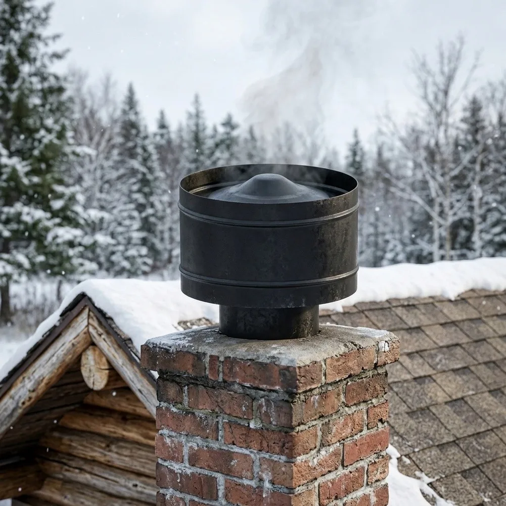 For Winter Heating Seasons Stainless Steel Chimney Cap Anti-rust Flue Cover Chimney Cap Moisture Prevention System