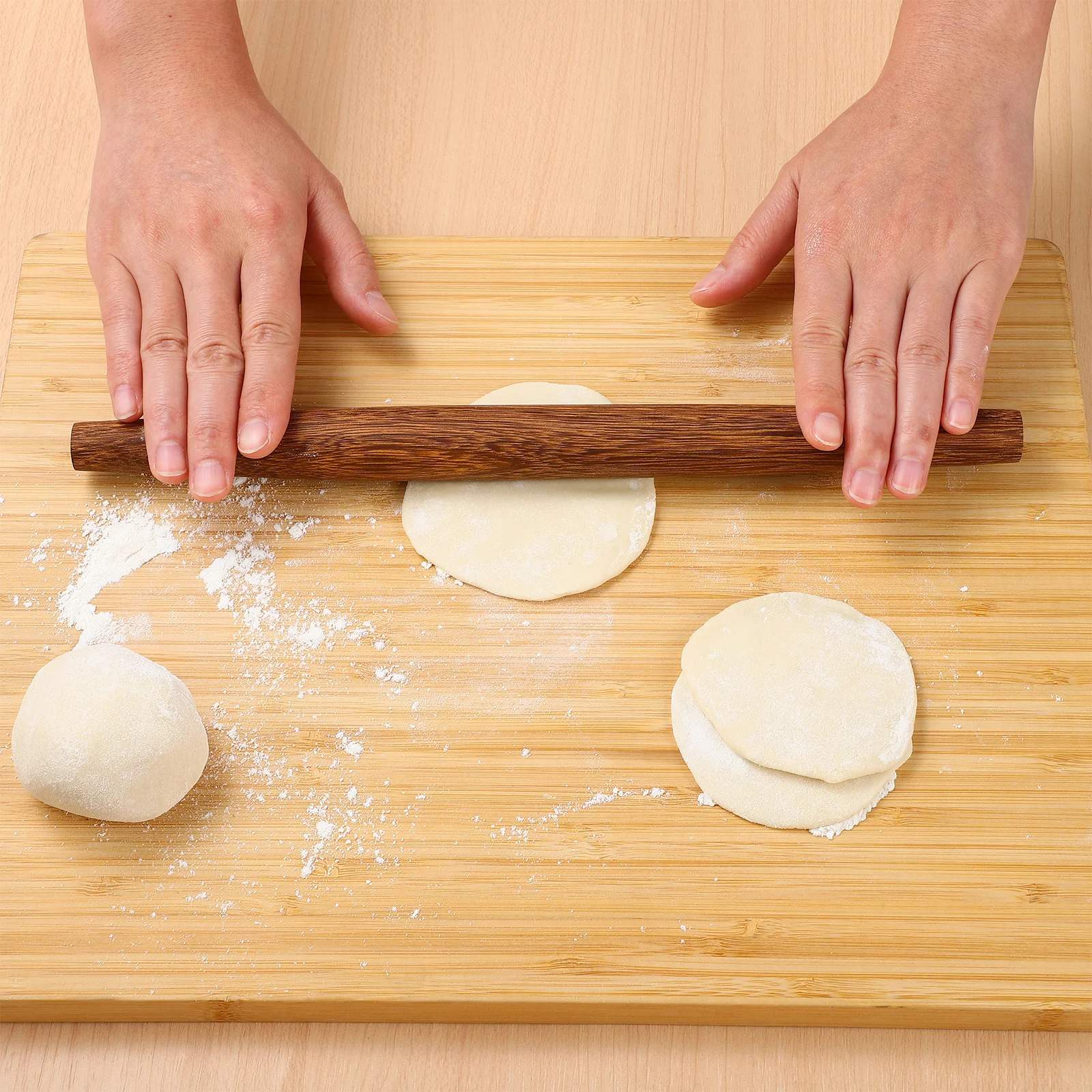 

2pcs 25Cm 30Cm Unpainted Wood Rolling Pin Tapered Dough Roller For Baking Dumpling Wrapper Making Kitchen Tool Pastry Rod