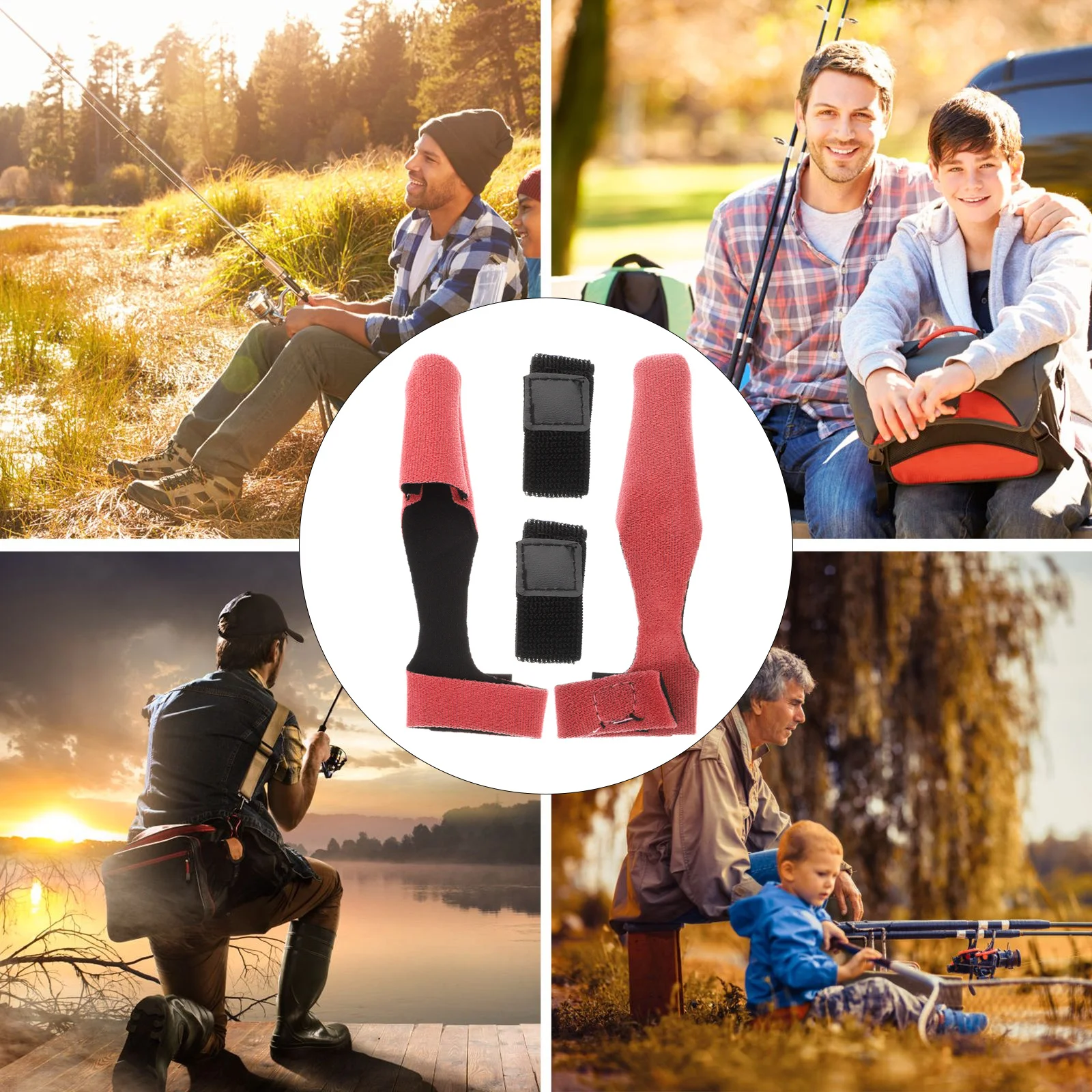 

2 set Elastic Portable For Outdoor Rod Tools Outdoor Pole Sleeve Rod Fishing Tools Cap Sleeve Fishing Supplies