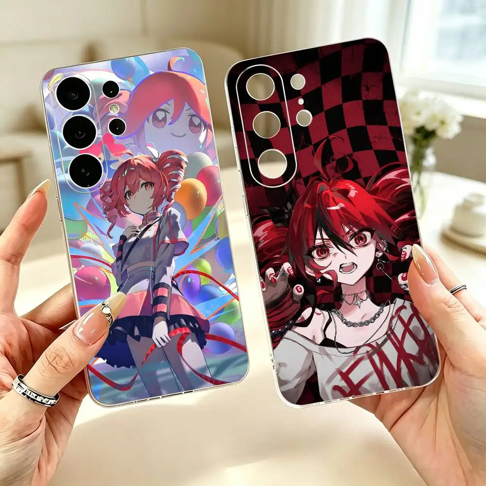 Hot Virtual Singer K-Kasane Teto Fashion  Clear Soft Silicone Phone Case for Samsung S25 S24 S23 S22 S21 S20 Ultra Plus