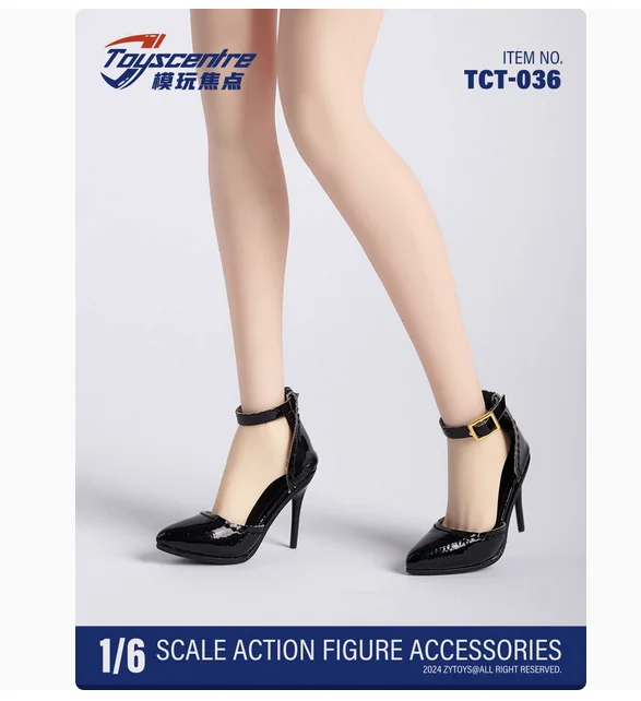 1/6 Buckle High Heel Pointed Toe Cap Fashion Sandals Female Soldier Bjd Figure Doll Model