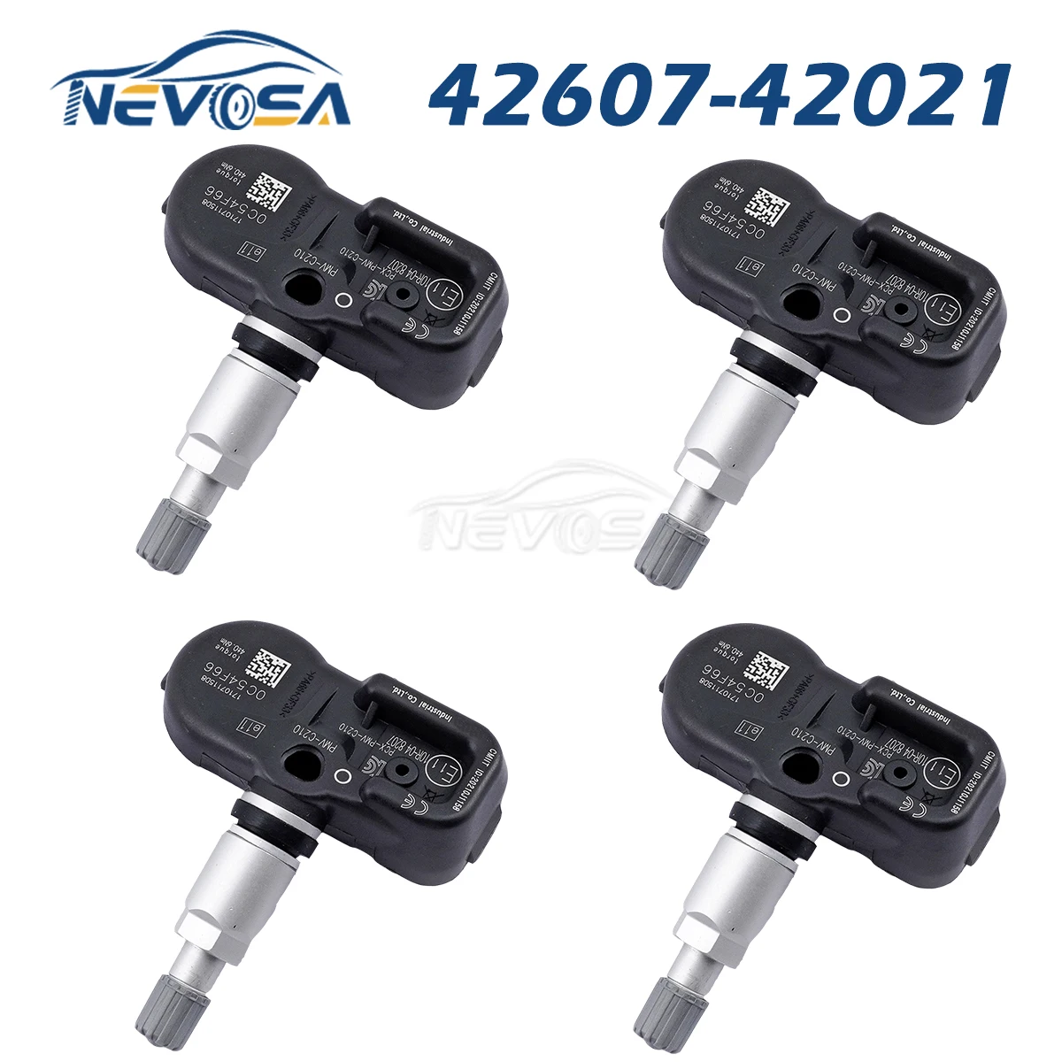 Nevosa 42607-42021 4PCS TPMS Sensor For Toyota Yaris Urban Cruiser Tundra Pick-Up Lexus LS460 LS600h GS300h GS450h RX350 433MHz