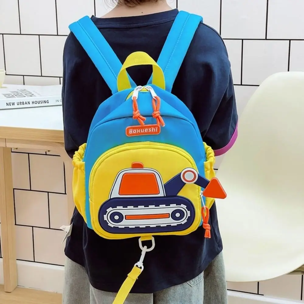 New Harness Toddler Leash Backpack Anti Lost Wrist Link Excavator Design School Bags Mini Back Pack