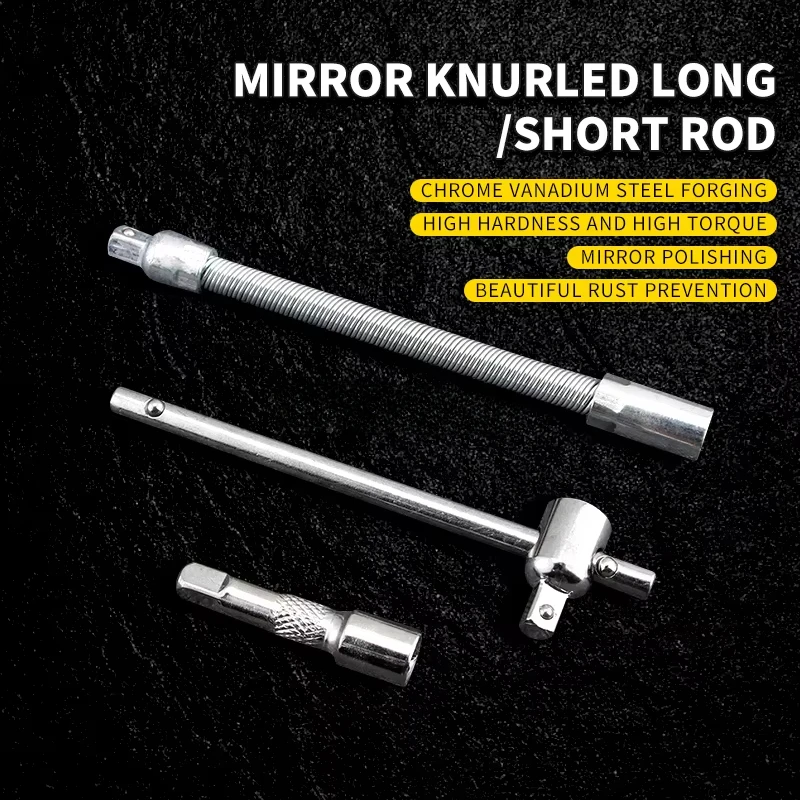 Set Peralatan Perbaikan Mobil Multifungsi 46 Pcs, Set Kunci Inggris, Set Peralatan Perbaikan Mekanik, Set Kunci Soket, Obeng, Peralatan Otomotif