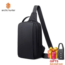 ARCTIC HUNTER Men's Functional Sports and Leisure Chest Bag Anti-theft Anti-Splashing Water Expansion Messenger Bag Men's Should