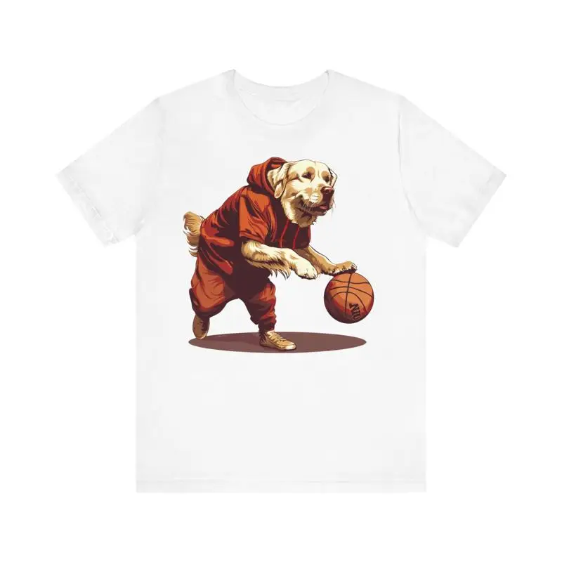 Basketball T Shirt with Dog in Sweater