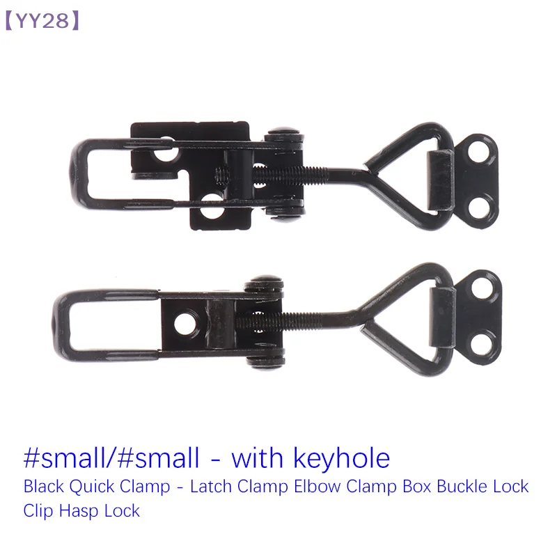 【YY28】1Pcs Black Adjustable Toggle Latch Catch, Lever Handle Lock Hasp Quick Clamp for Cabinet Box Furniture Hardware{Y}