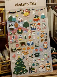 BONITO Christmas Stickers Winter's Tale Cute Green Tree Forest Scrapbooking Junk Journal Diary Card Decor DIY Craft Supplies