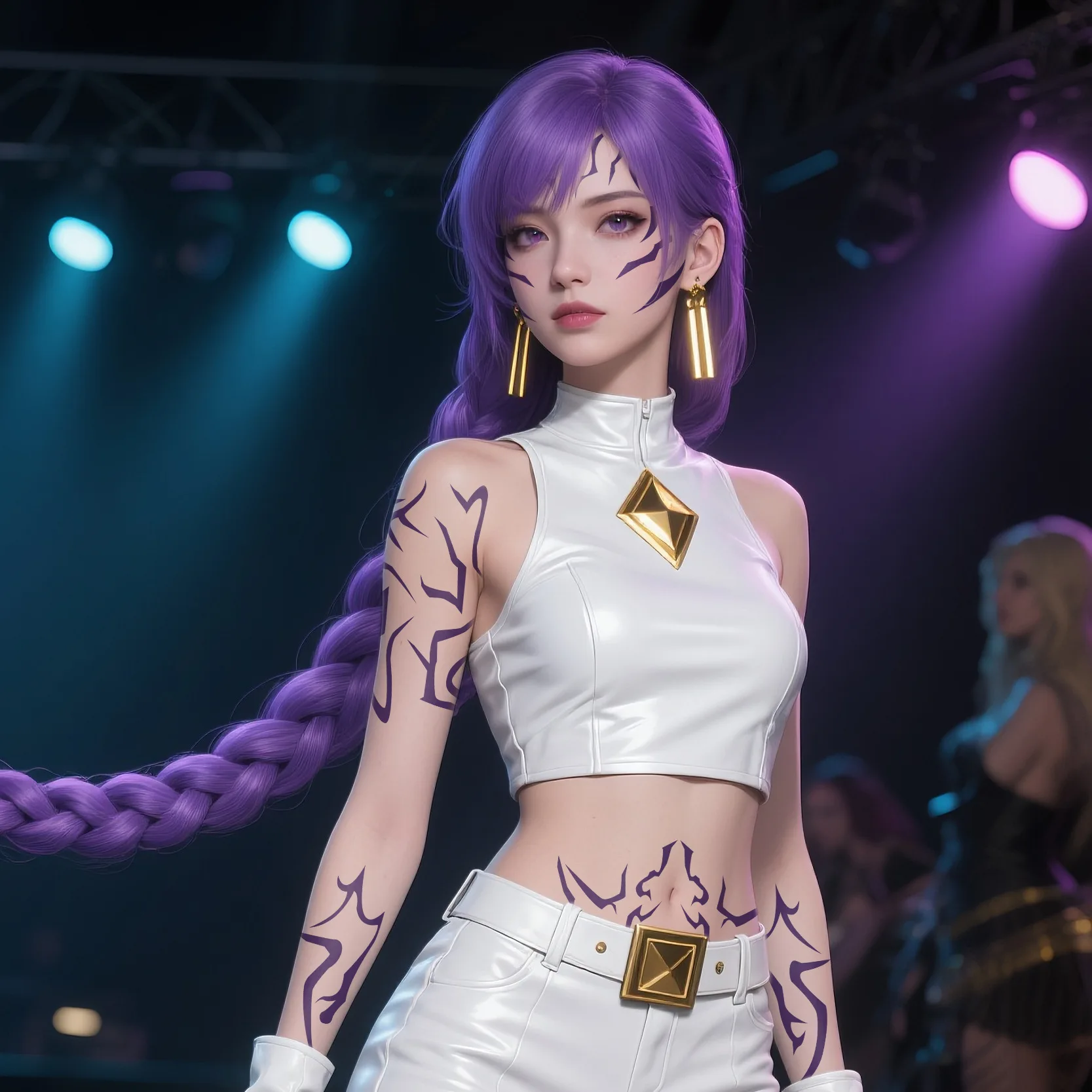 8 個 Kpop デーモンハンターズ ルミ・カン コスプレ小道具 タトゥーステッカー ルミタトゥー 悪魔化ステッカー ハロウィンパーティーギフト用