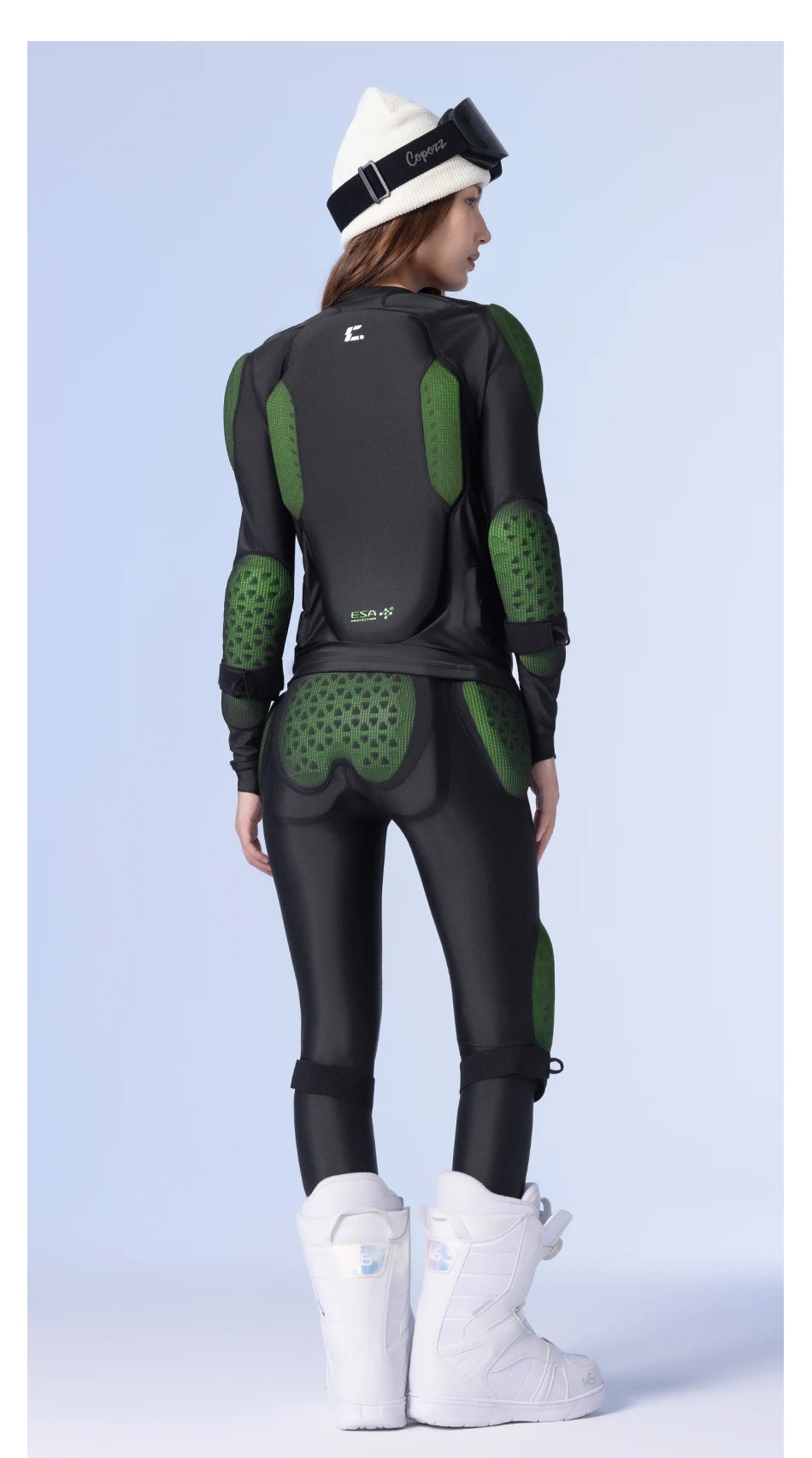 COPOZZ ESA Anti-Kollisions-Rückenbrust-Schlagschutz, Motorrad-Innenjacke, Kleidung, Ganzkörper-Ski-Rüstung, Schutzhose – Detail 21