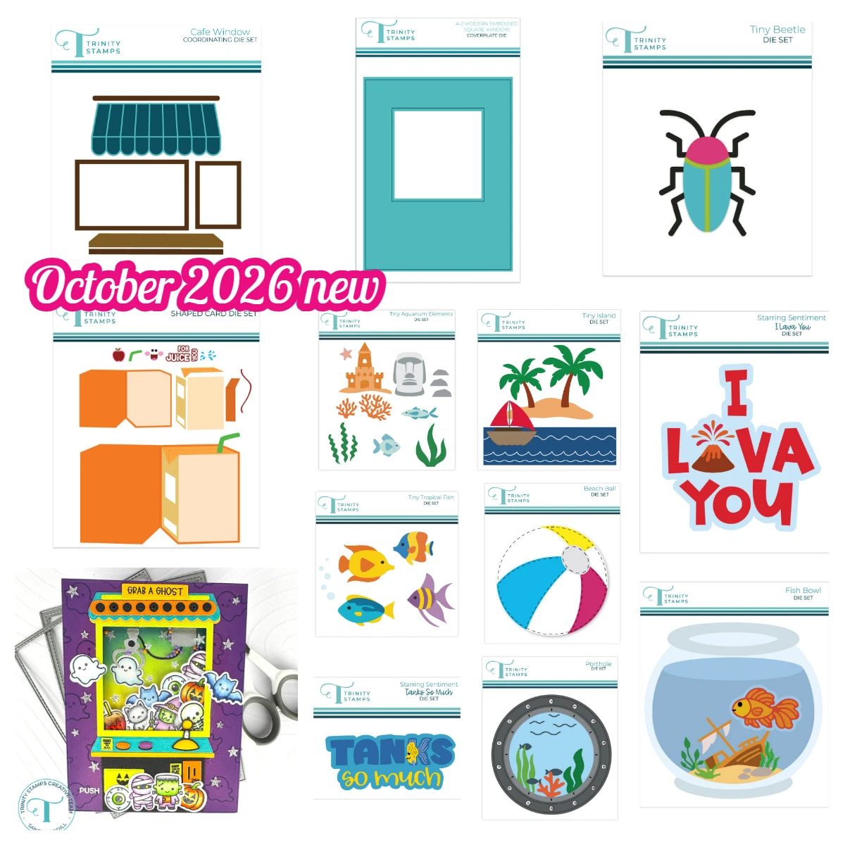 October 2026 New Cafe Window Add-On Tiny Beetle Juice Box Shaped Card Metal Cutting Dies for DIY Scrapbook Diary Card Gift Make
