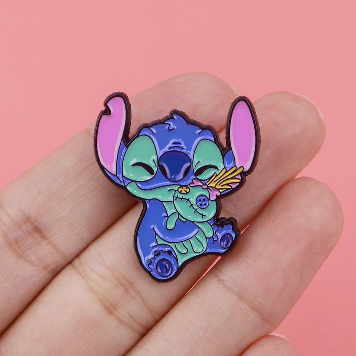 Kawaii Cartoon Blue Monster Enamel Pins Brooches For Women Clothing Backpack Lapel Badges Fashion Jewelry Accessories Kids Gifts