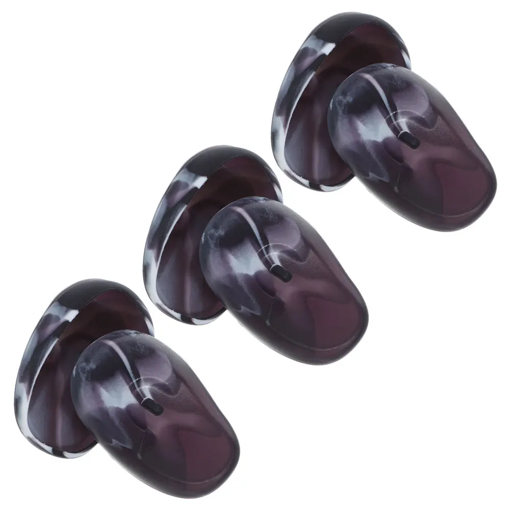 

3 Pairs Silicone Ear Covers Dark Purple White Waterproof Hair Dye Salon Tools Earmuffs Protectors No Leakage Shower Caps