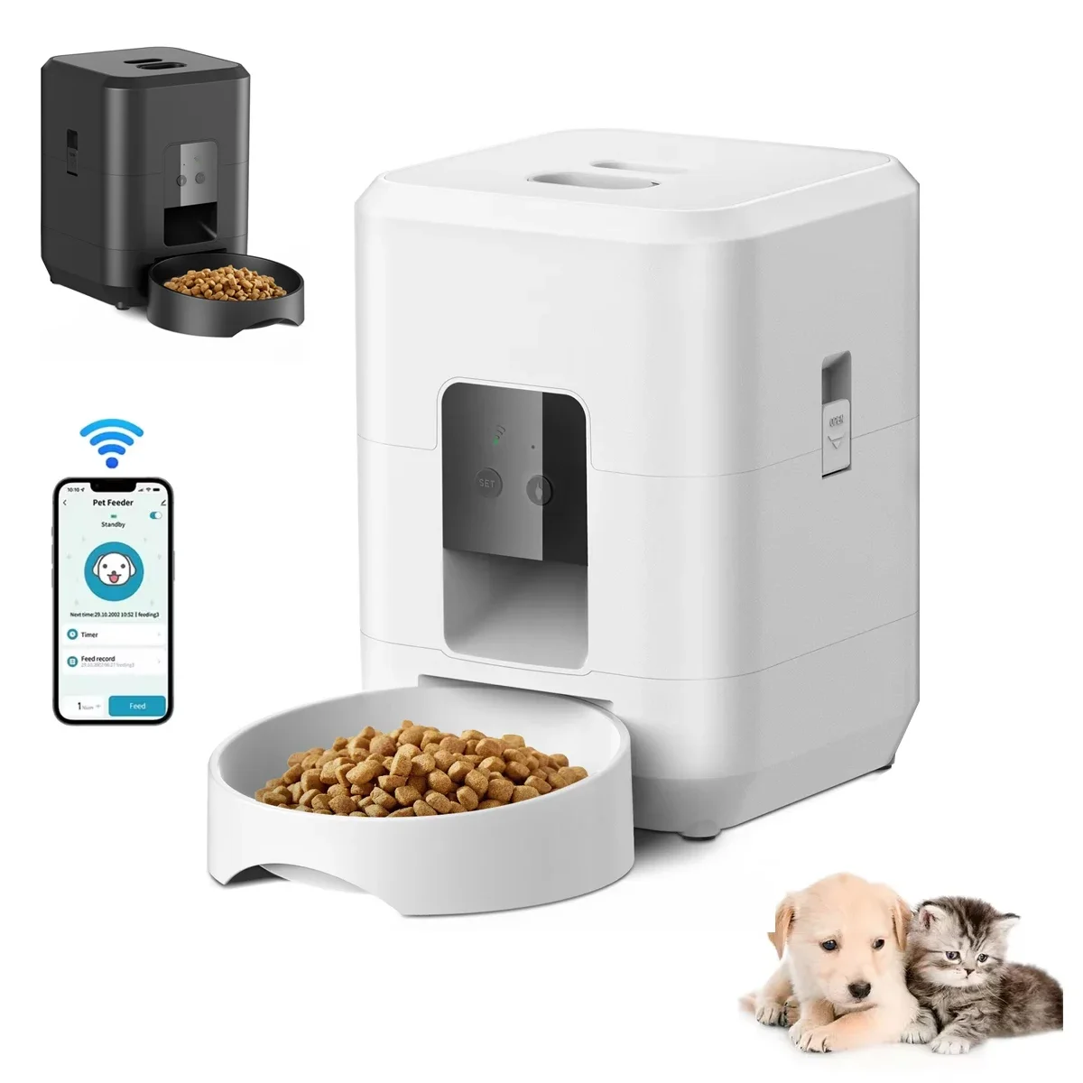 

2L Touch Screen Dog Automatic Feeder for Cats Pet Smart Remote Wifi Timed Quantitative Dry Food Bowl Dispenser Things To The Dog